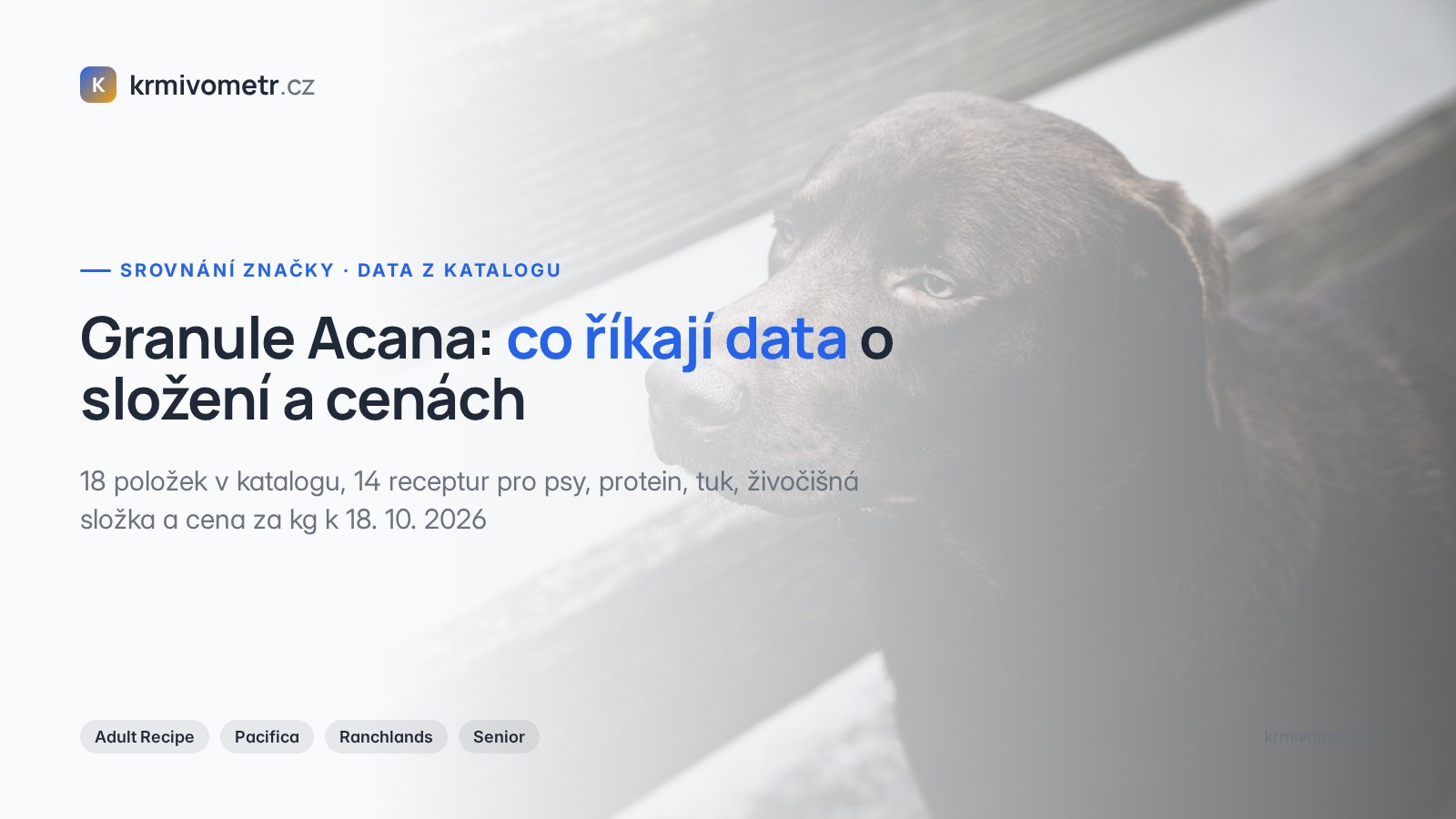 Granule Acana: co říkají data o složení a cenách