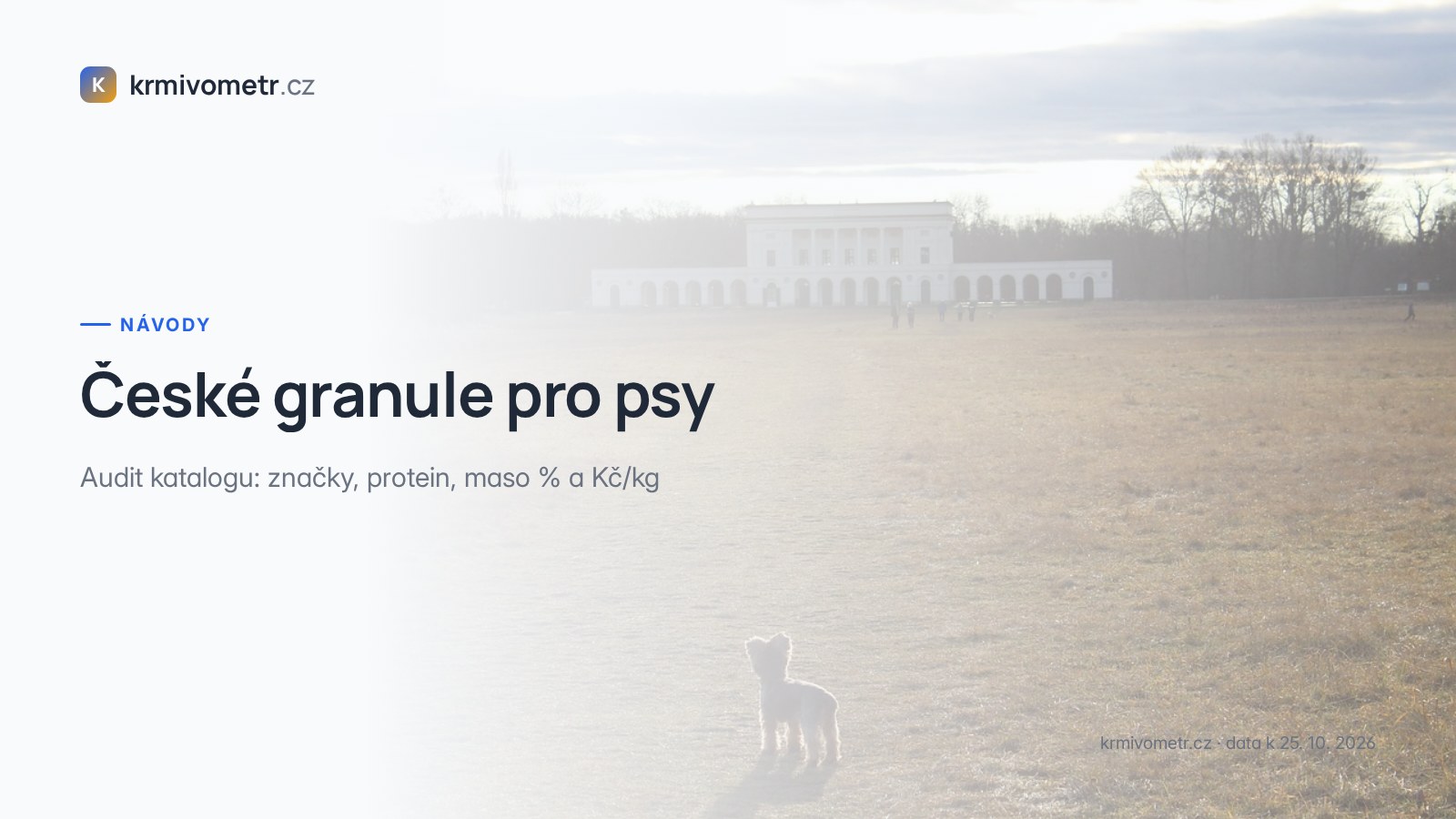 České granule pro psy: audit katalogu a čísla