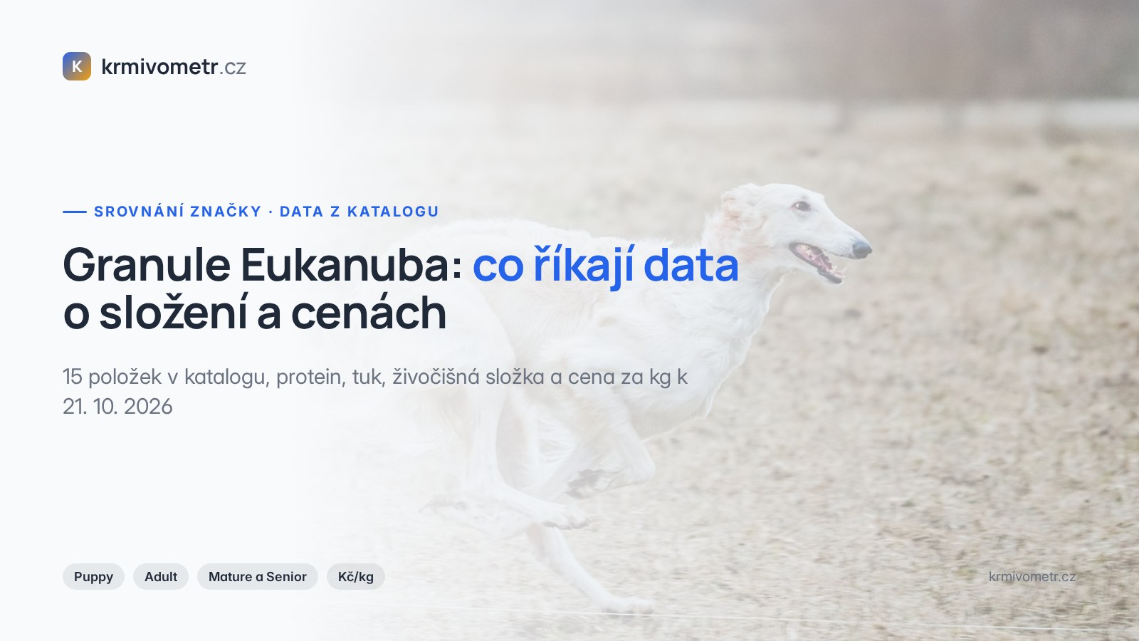 Granule Eukanuba: co říkají data o složení a cenách
