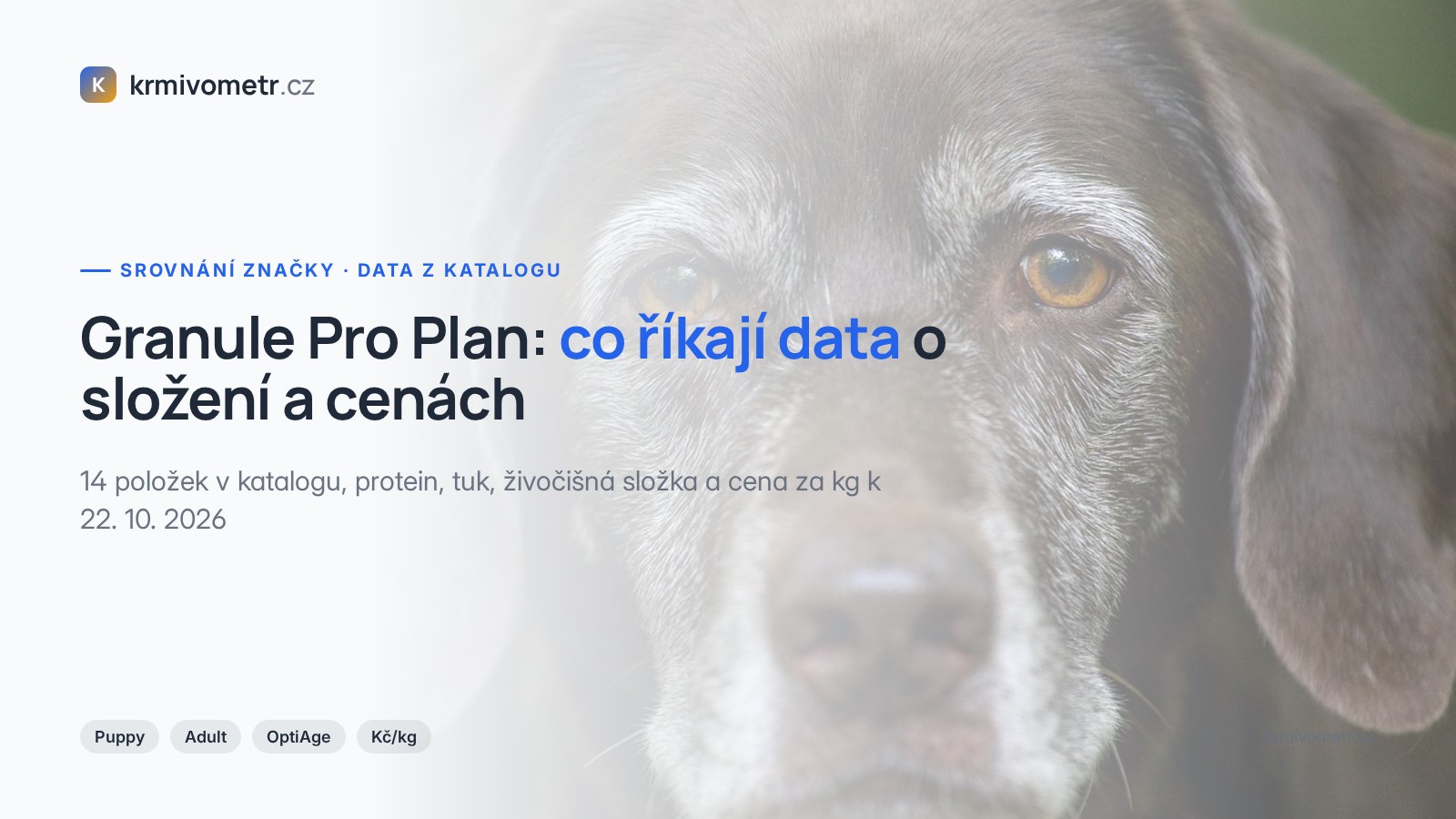 Granule Pro Plan: co říkají data o složení a cenách