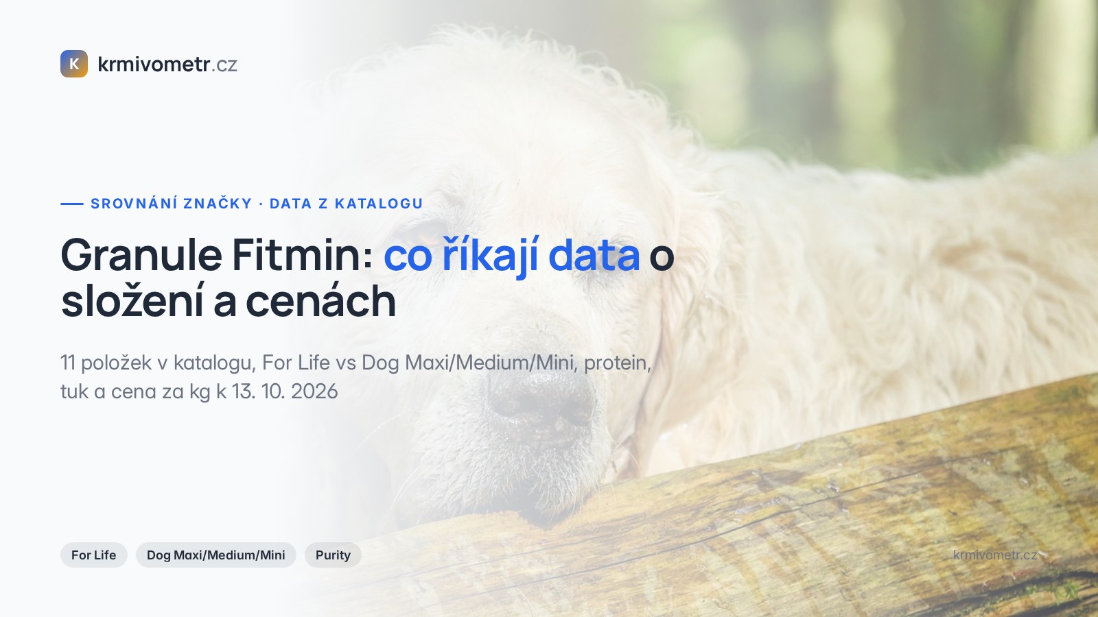 Granule Fitmin: co říkají data o složení a cenách