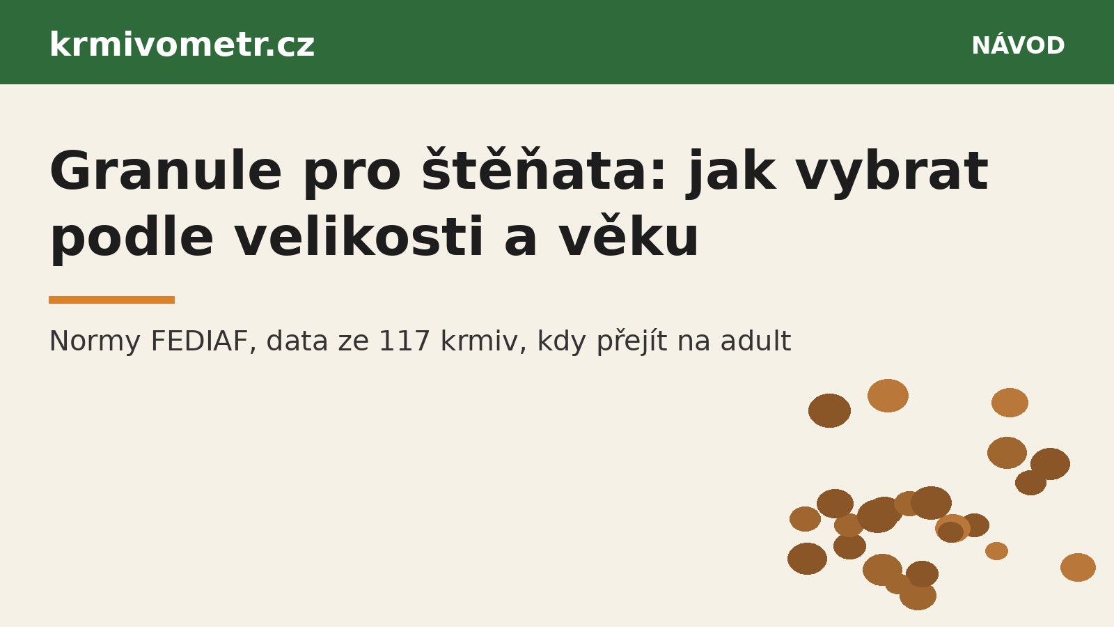 Granule pro štěňata: jak vybrat podle velikosti a věku