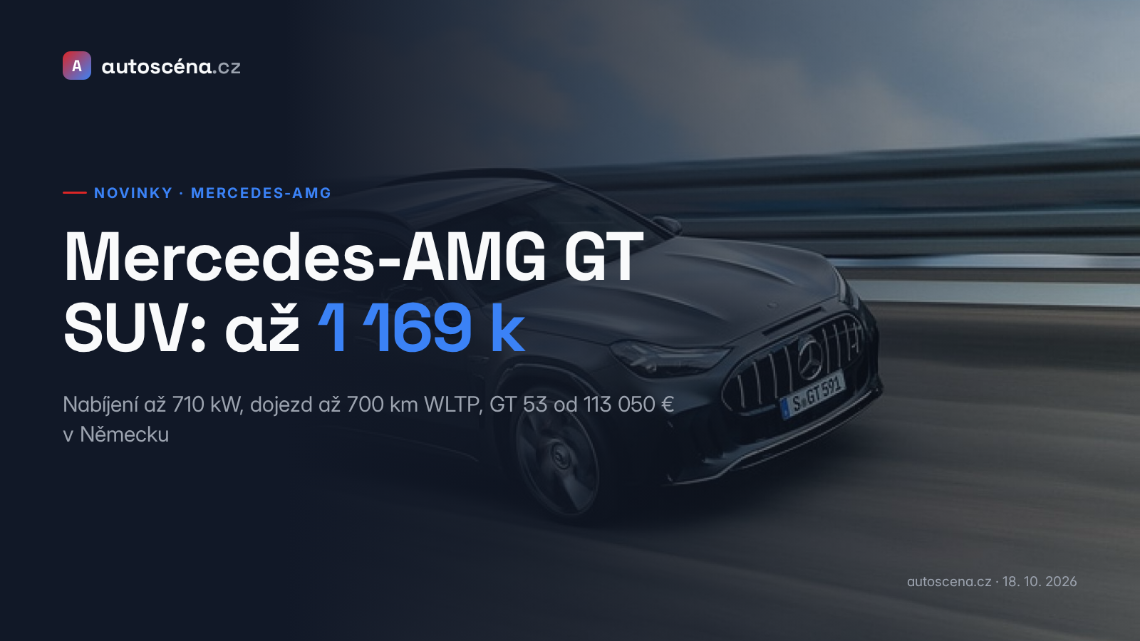 Mercedes-AMG GT SUV: 1 169 koní, 710 kW a cena od 113 050 €