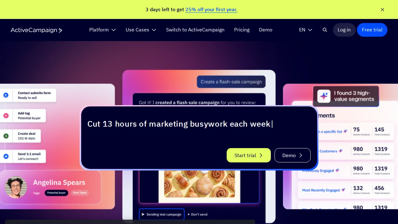 Screenshot ActiveCampaign