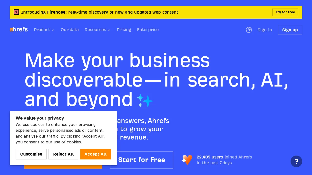 Screenshot Ahrefs Site Audit
