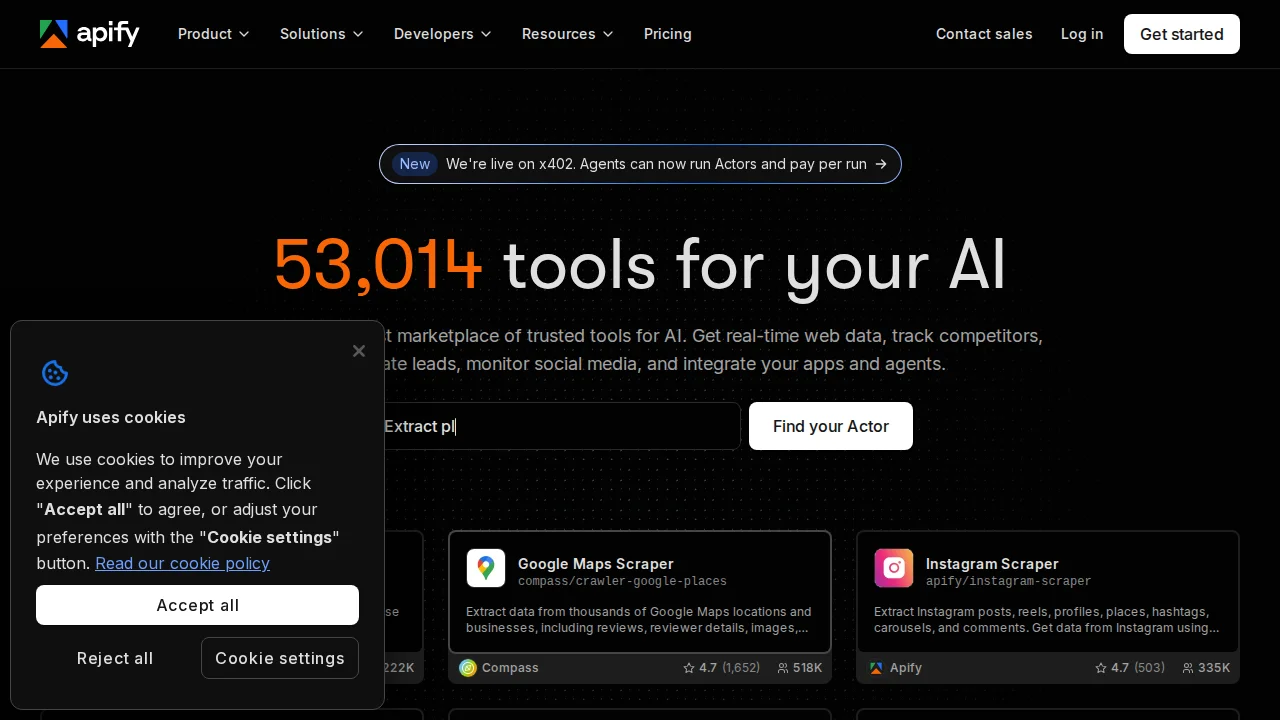 Screenshot Apify