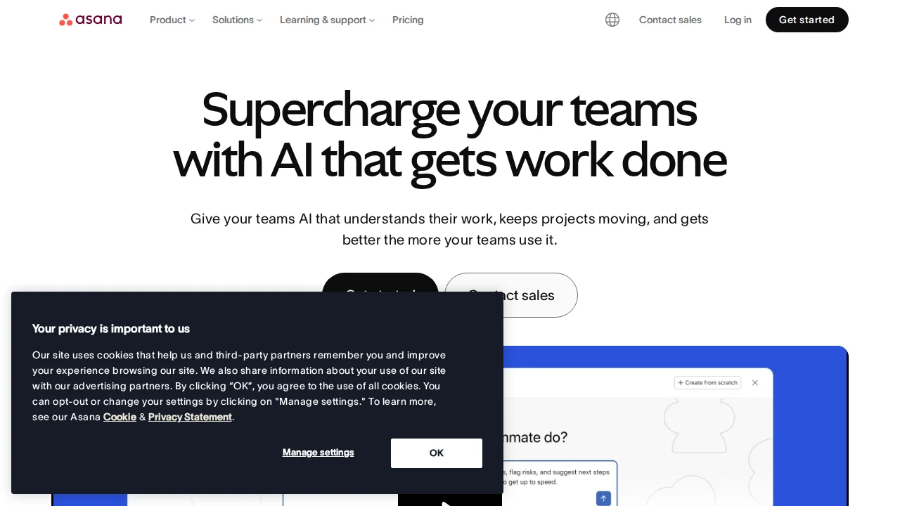 Screenshot Asana