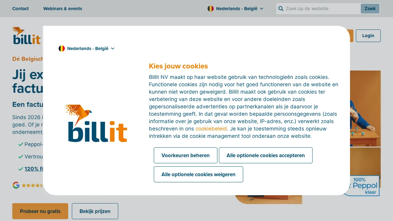 Screenshot Billit