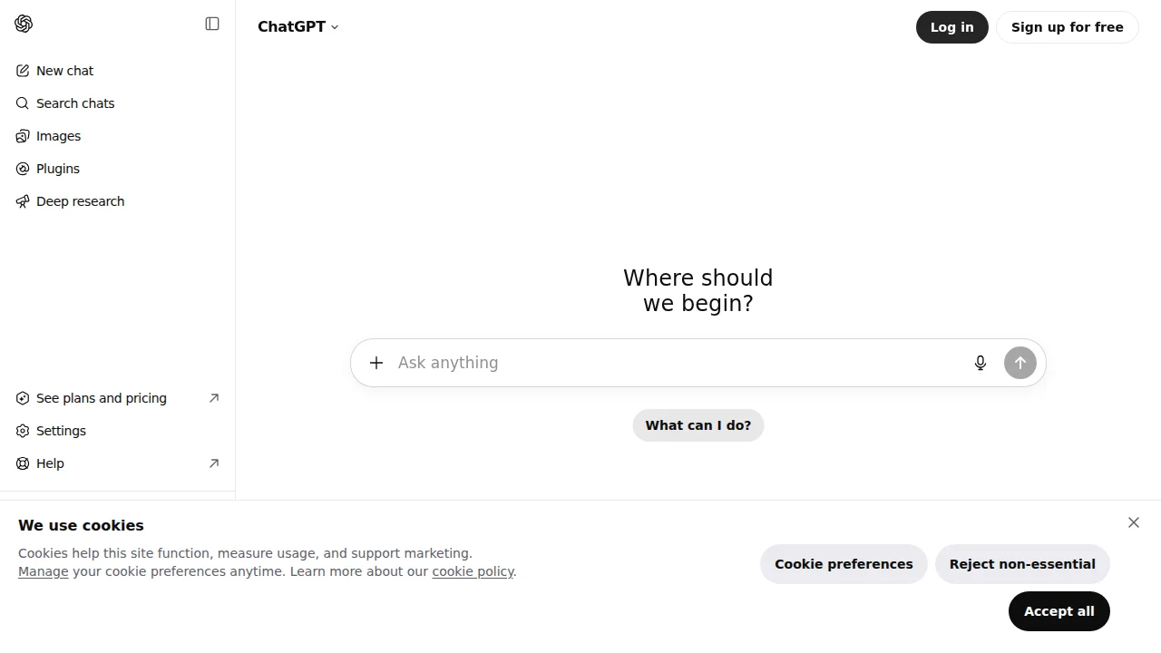 Screenshot ChatGPT Live