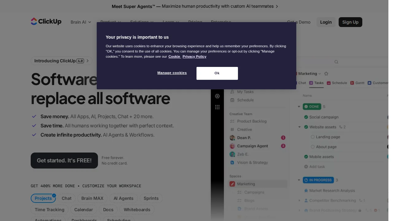 Screenshot ClickUp