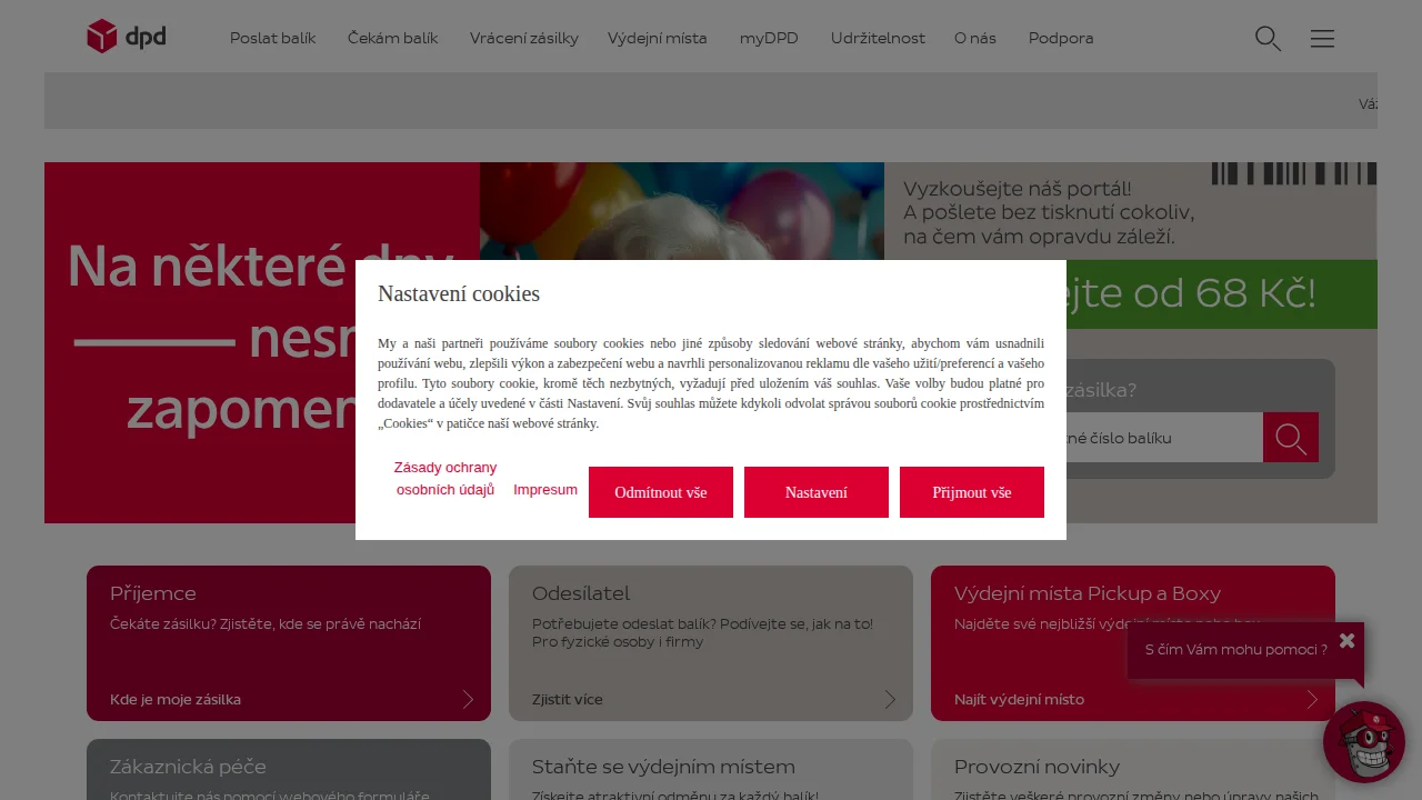 Screenshot DPD