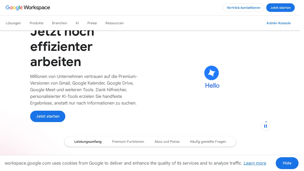 Screenshot Gemini v Google Dokumentech