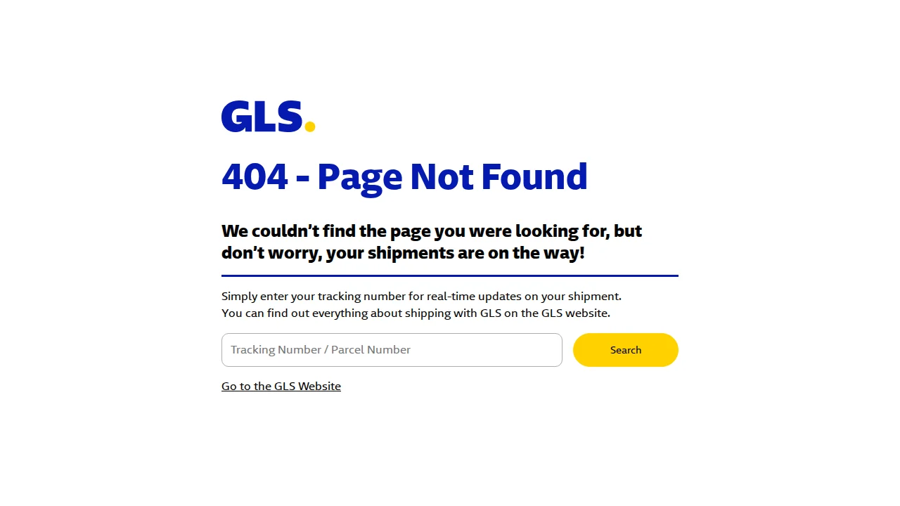 Screenshot GLS