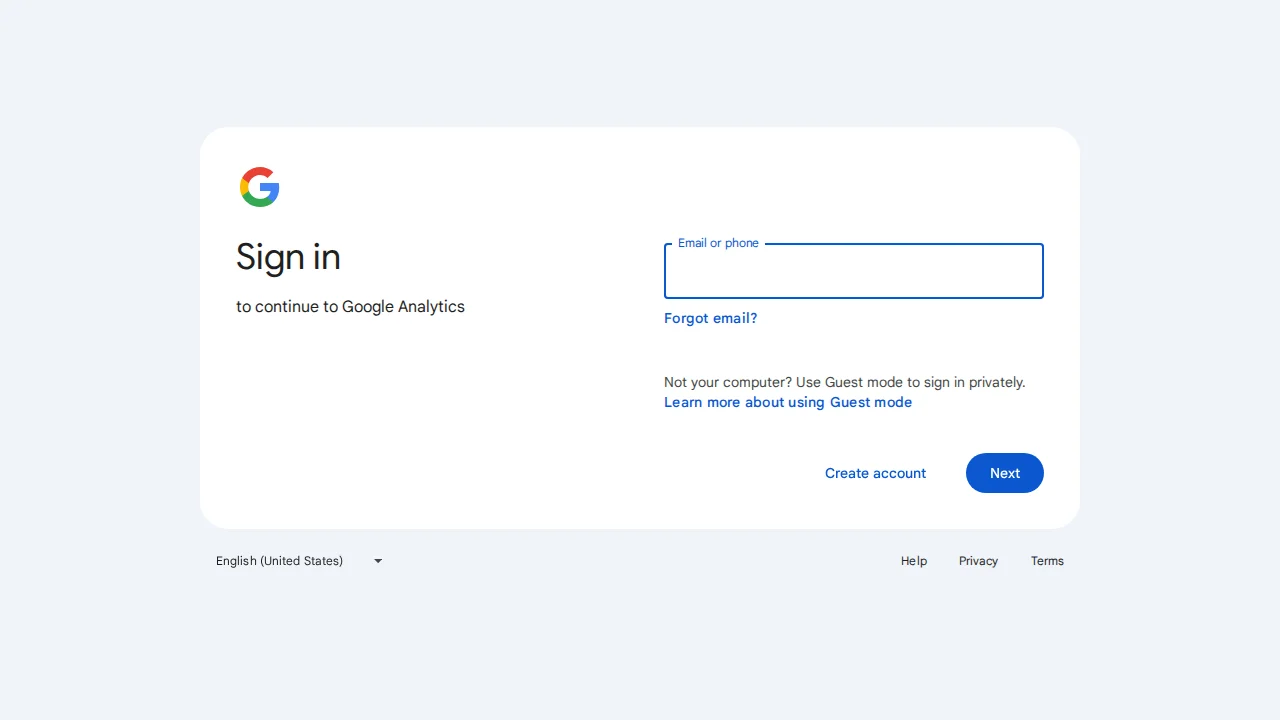 Screenshot Google Analytics 4