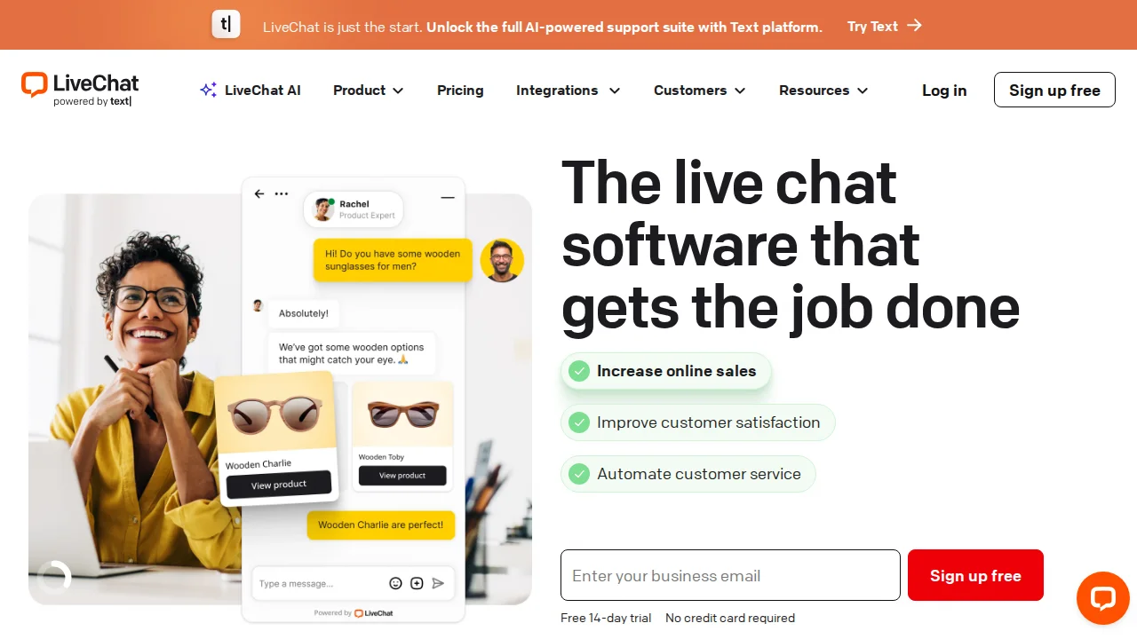 Screenshot LiveChat