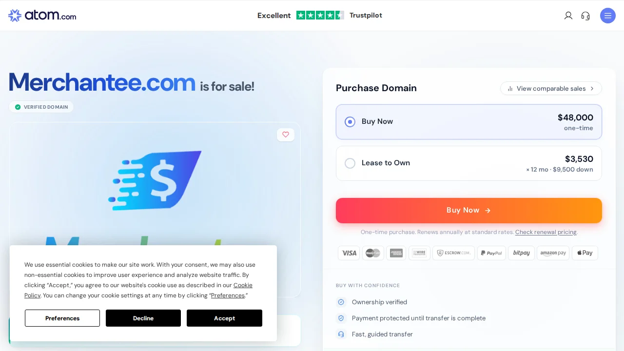 Screenshot Merchantee