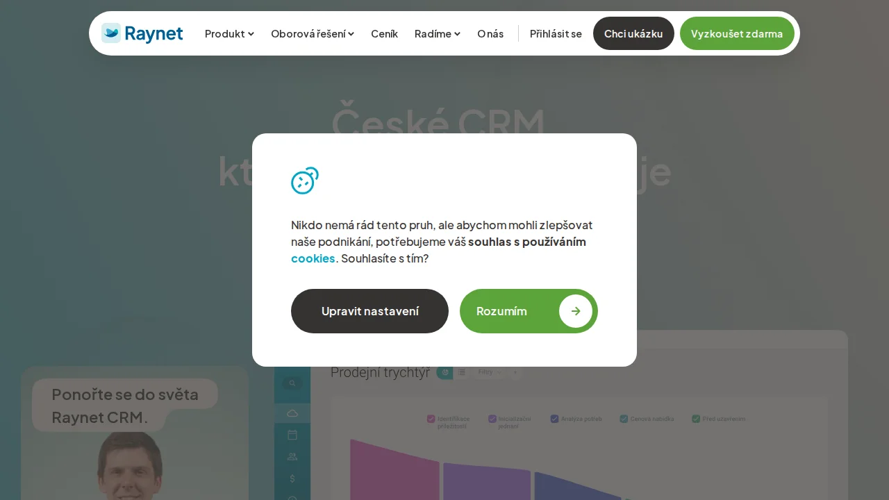 Screenshot Raynet CRM