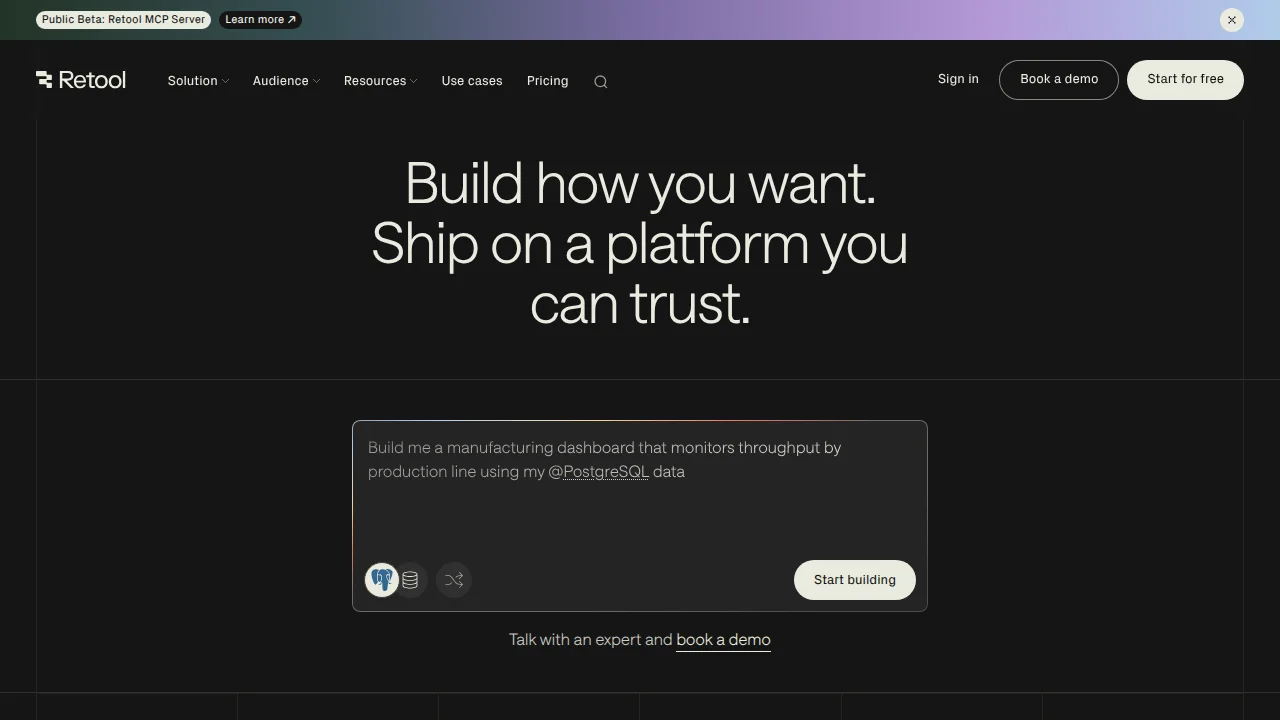 Screenshot Retool