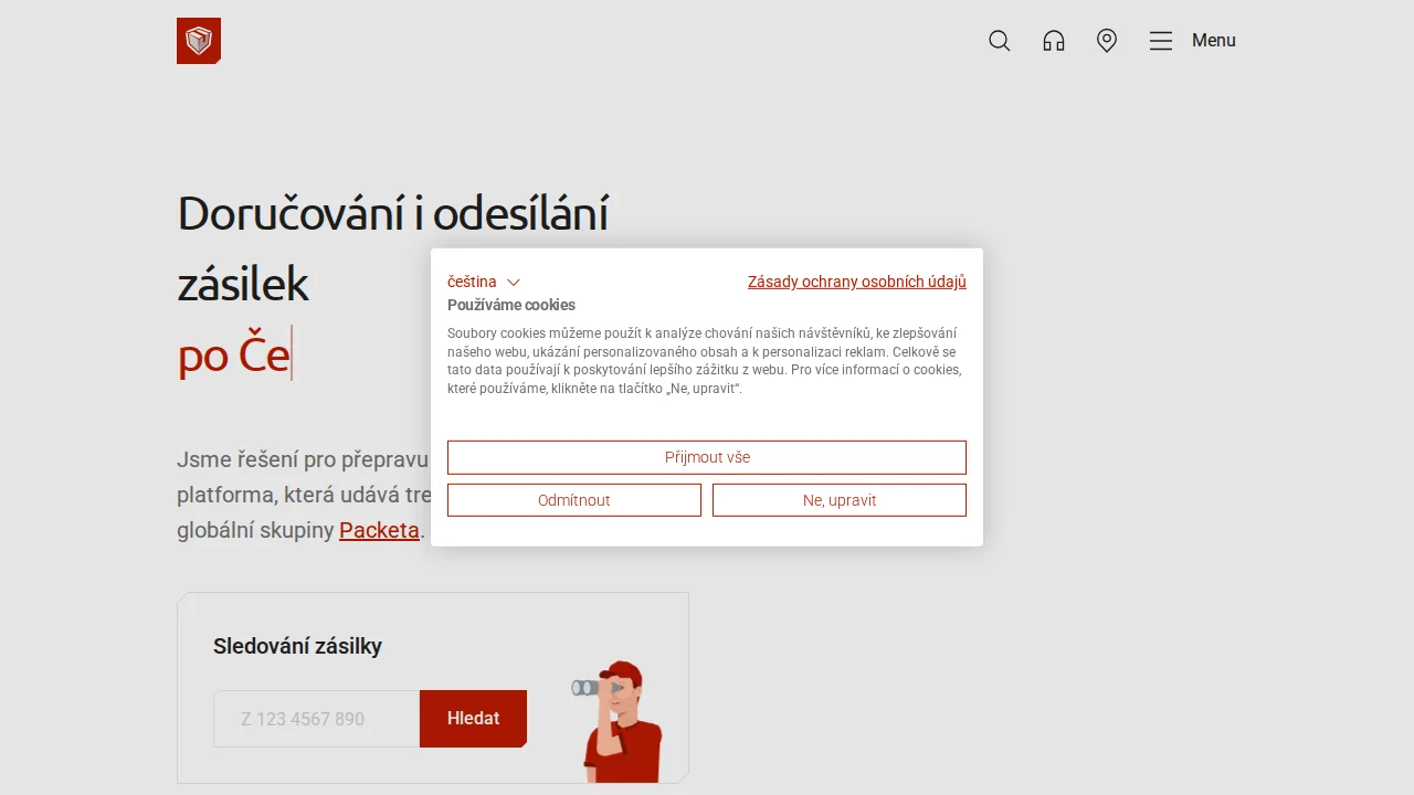 Screenshot Zásilkovna