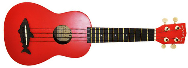 KALA Shark Soprano Ukulele Red Sea