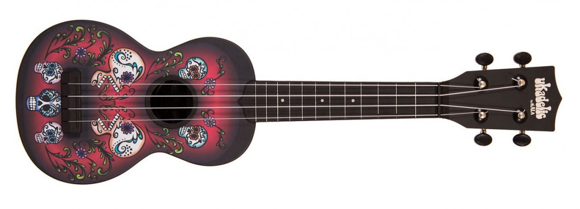 KALA Ukadelic Soprano Ukulele Sugar Skulls