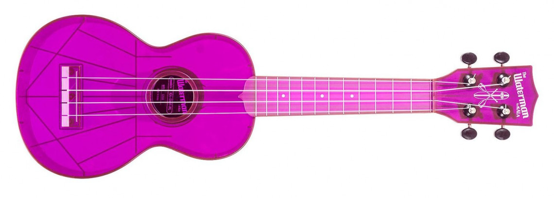 KALA Waterman Soprano Ukulele Fluorescent Purple Grape