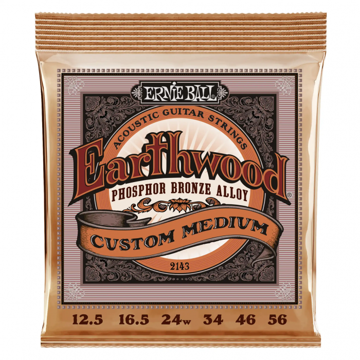 Ernie Ball 2143 Earthwood Custom Medium Phosphor Bronze .012.5 - .056