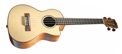 KALA Flame Maple Tenor EQ Ukulele Solid Spruce Top