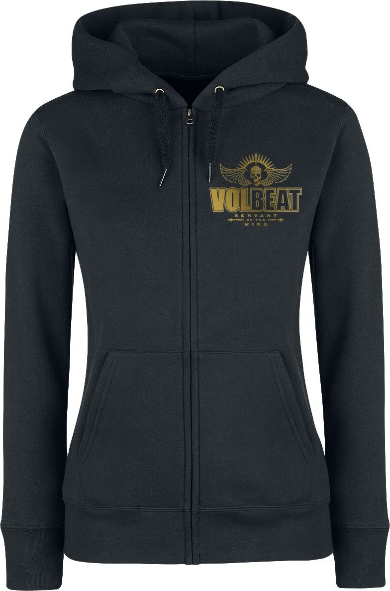 Volbeat Servant of the mind Dámská mikina s kapucí na zip černá