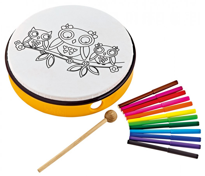 NINO Percussion NINO5OW Customizable ABS Hand Drum 10” - Owls