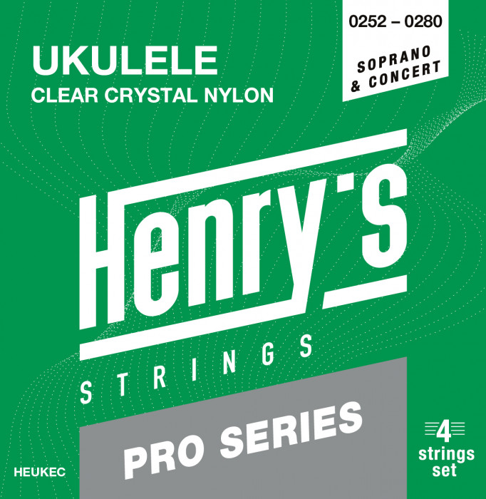 Henry’s HEUKECPRO Clear Crystal Nylon - UKULELE Soprano / Concert