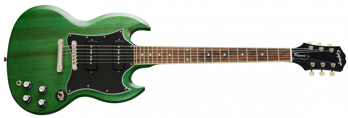 Epiphone SG Classic Worn P-90s Worn Inverness Green