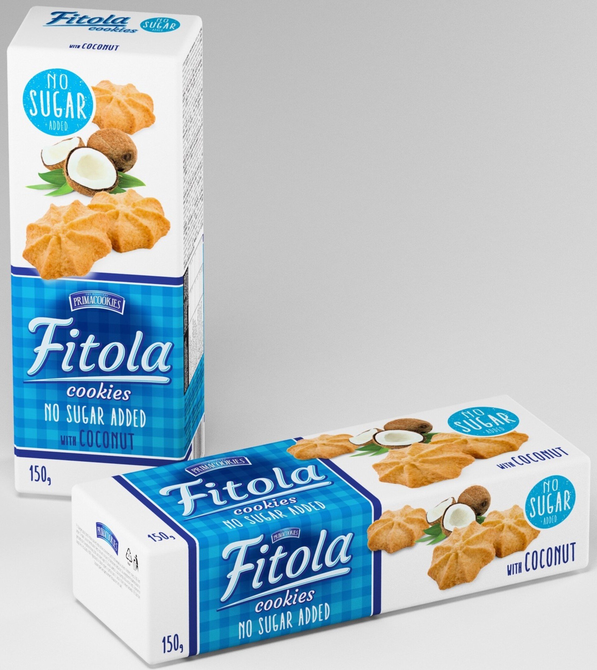 Fitola Coconut Křehké sušenky se sušeným kokosem bez přidaného cukru 130 g