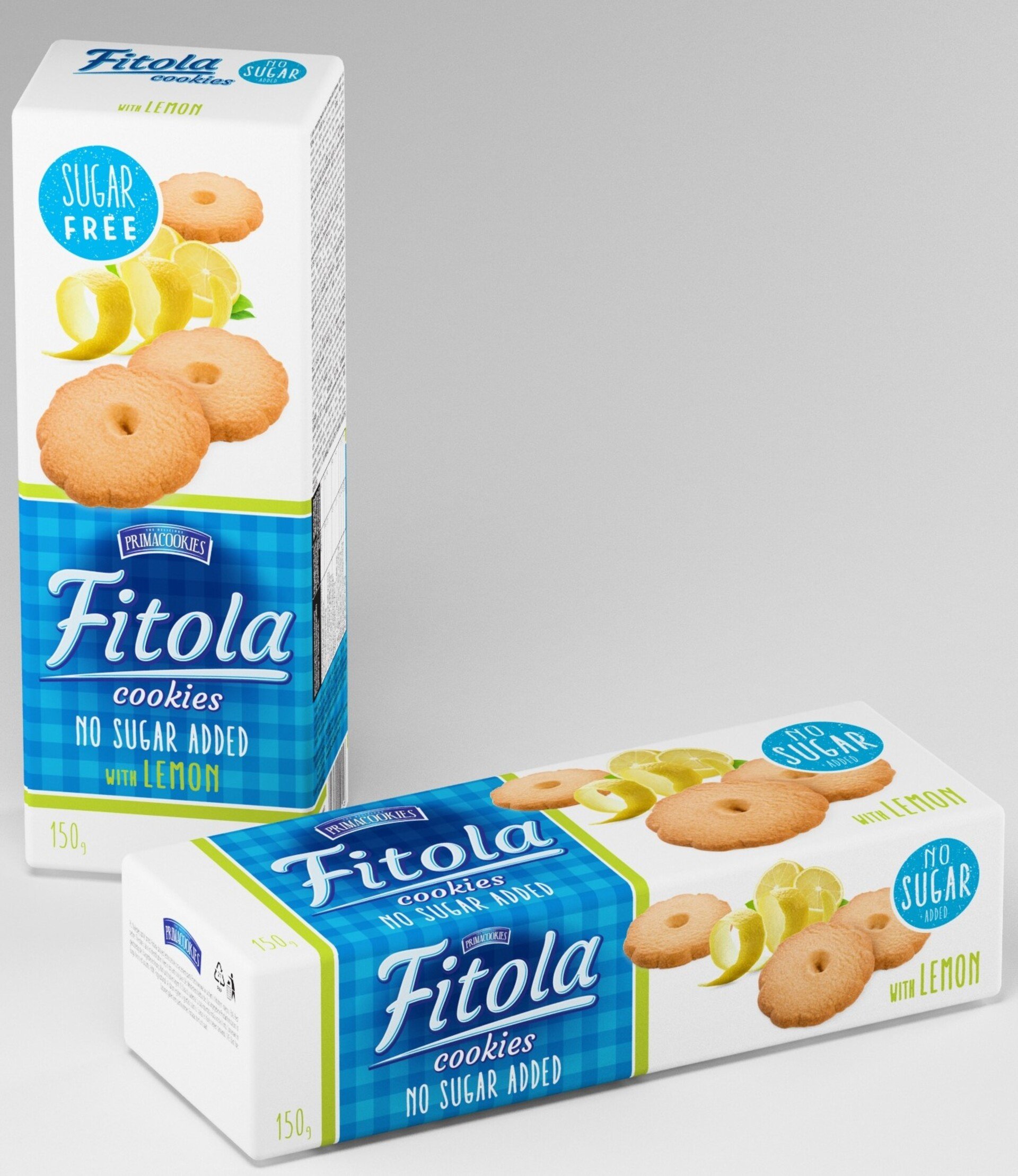 Fitola Lemon Křehké sušenky s kousky citronové kůry bez přidaného cukru 130 g