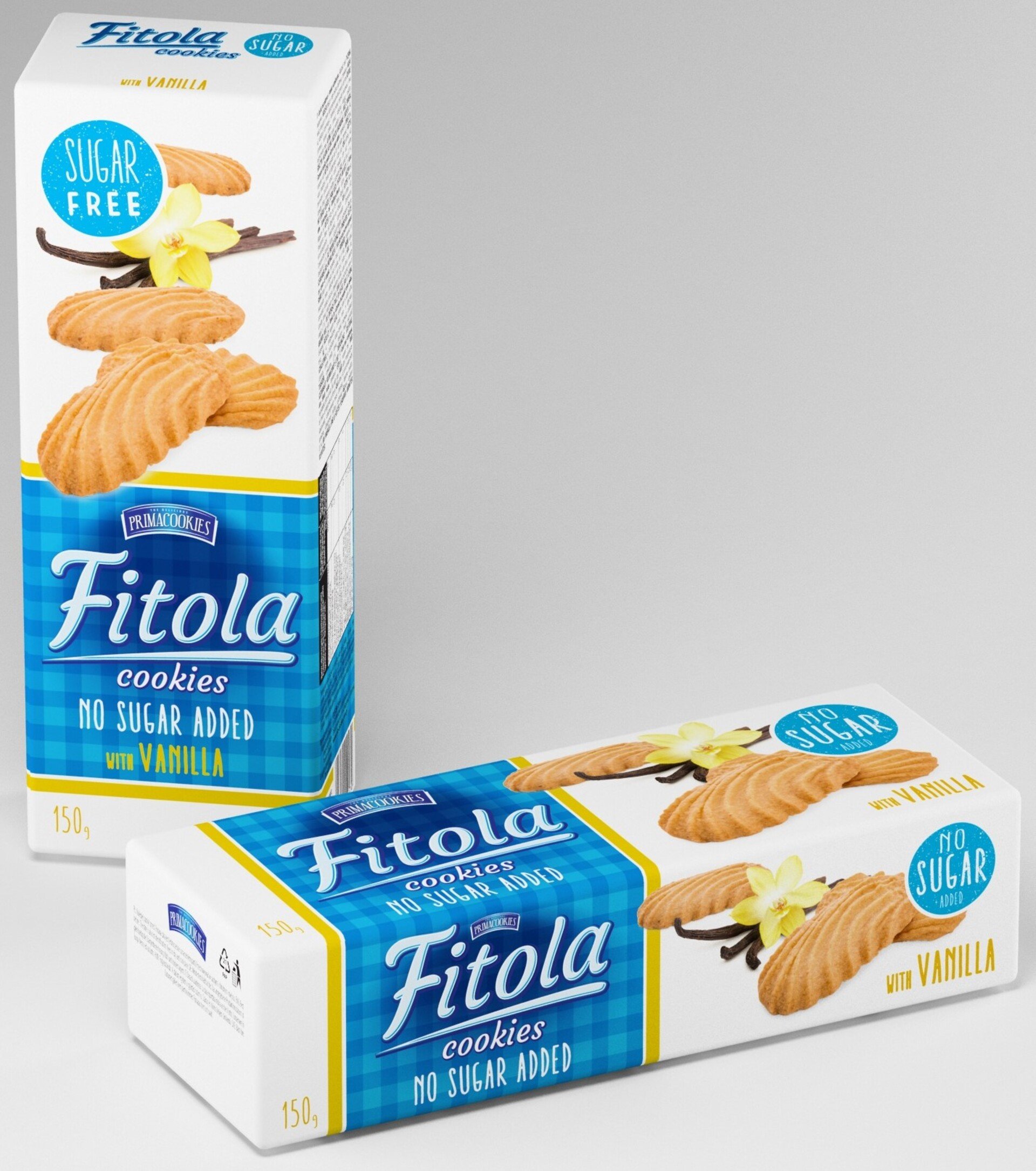 Fitola Vanilla Křehké sušenky s vanilkovou příchutí bez přidaného cukru 130 g