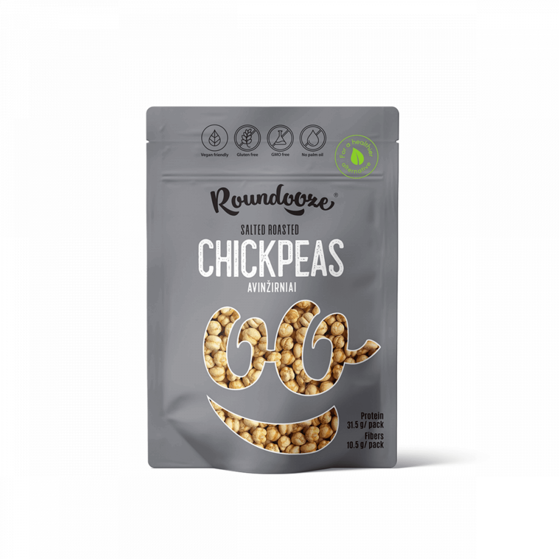 Roundooze Pražená cizrna solená 150 g