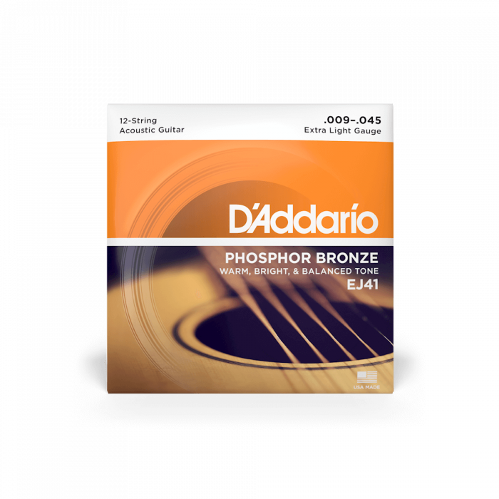 D'Addario EJ41 Phosphor Bronze 12 Extra Light - .009 - .045