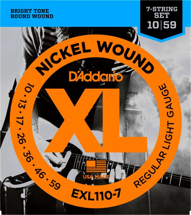 D'Addario EXL110-7 Regular Light 7 string - .010 - .059