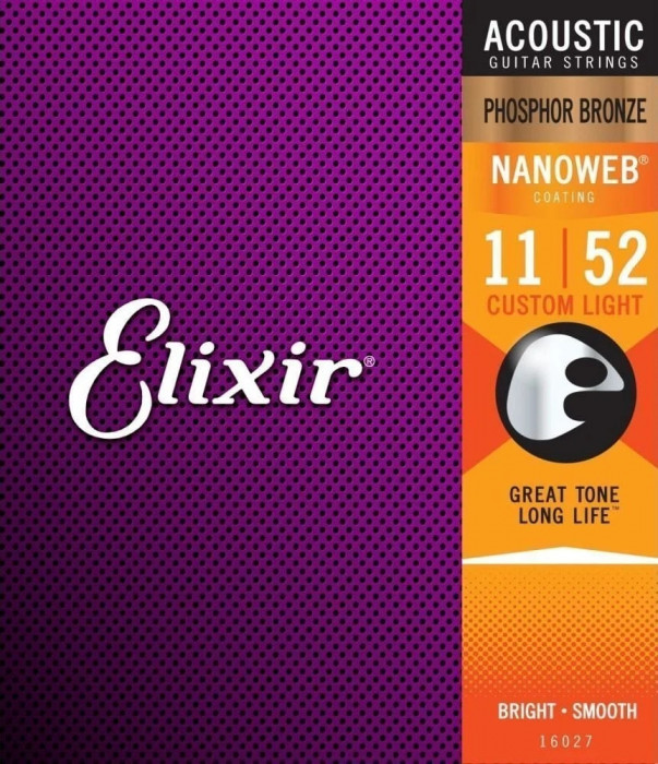 Elixir Acoustic Phosphor Bronze with NANOWEB .011 - .052
