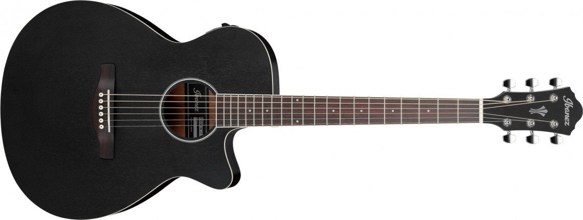 Ibanez AEG7MH-WK - Weathered Black Open Pore
