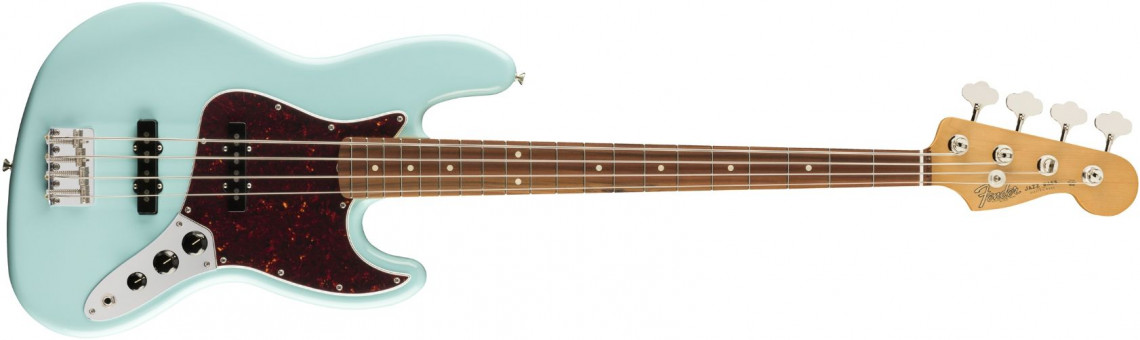 Fender Vintera 60s Jazz Bass Daphne Blue Pau Ferro