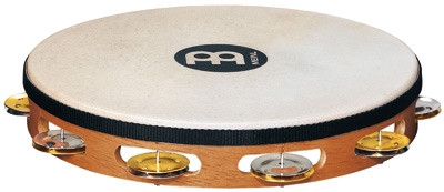 Meinl TAH1M-SNT Recording-Combo Goat-Skin Wood Tambourine Dual-Alloy Jingles - Super Natural