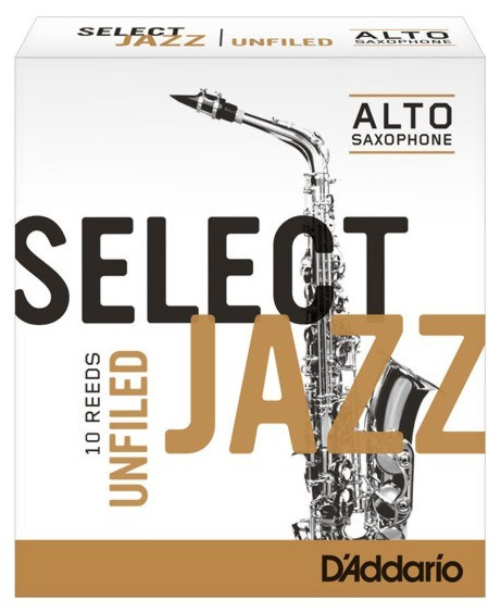 Rico RRS10ASX3H Select Jazz - Alto Saxophone Reeds - Unfiled - 3 Hard - 10 Box