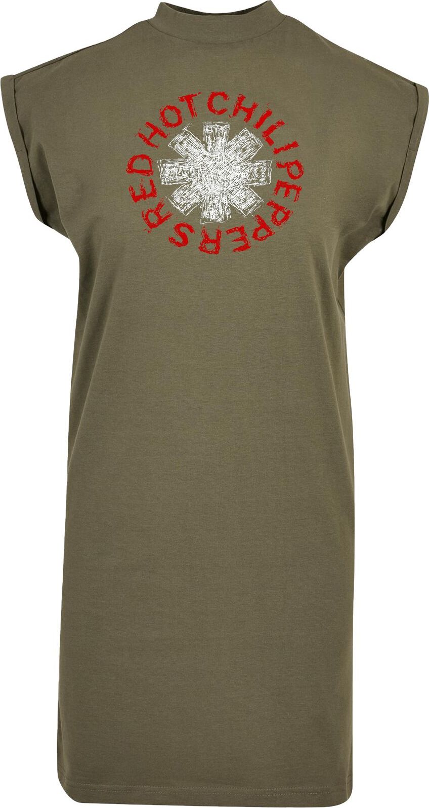 Red Hot Chili Peppers Scrible Logo Šaty olivová