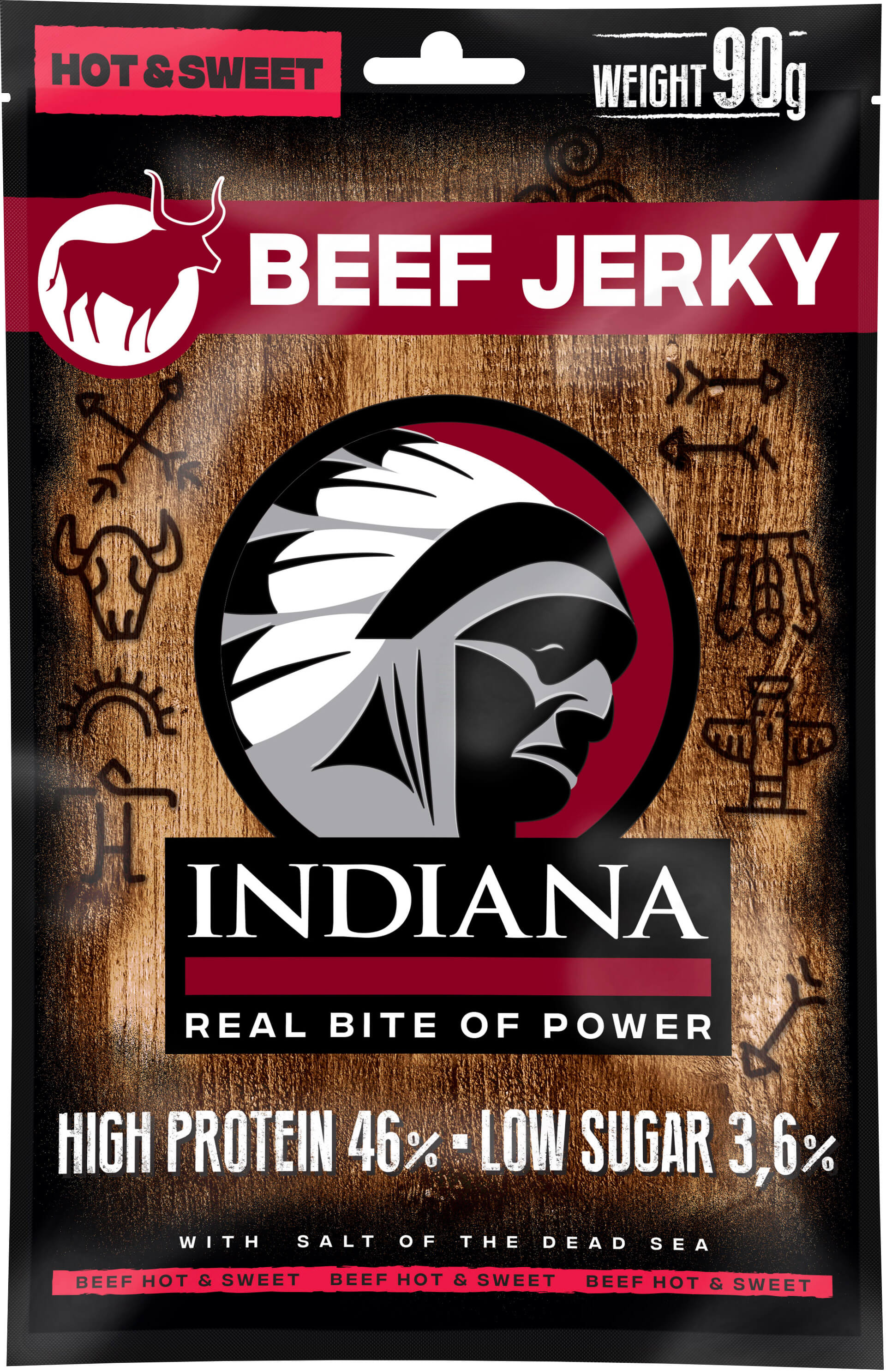 Indiana Jerky Hovězí hot & sweet 90 g