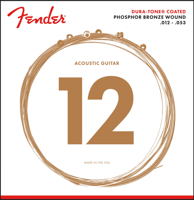 Fender 860L Phosphor Bronze Dura Tone Coated 12-53