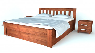 Postel Postelia ANY s úložným prostorem, Buk 180x200 - Designová postel z masivu