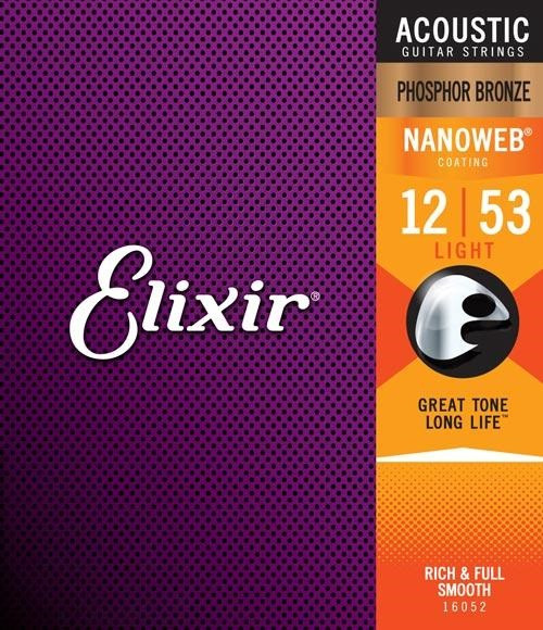 Elixir 16152 Acoustic NANOWEB Phosphor Bronze 12-string Light