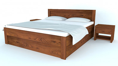 Postel Postelia RIO s úložným prostorem, Buk 140x200 - Postel z masivu 2,8 cm