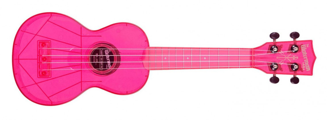 KALA Waterman Soprano Ukulele Fluorescent Watermelon Pink
